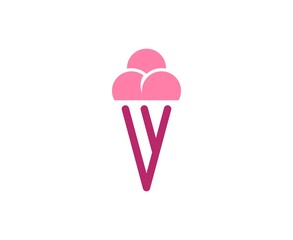 Canvas Print - Ice cream logo
