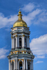 Wall Mural - View of Great Lavra Bell Tower (Great Belfry, 1745) - main bell tower of the ancient cave monastery of Kiev Pechersk Lavra (Kievo-Pecherska Lavra). Kyiv, Ukrainian.