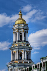 Wall Mural - View of Great Lavra Bell Tower (Great Belfry, 1745) - main bell tower of the ancient cave monastery of Kiev Pechersk Lavra (Kievo-Pecherska Lavra). Kyiv, Ukrainian.