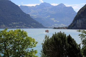 Wall Mural - Lake landscape in Switzerland