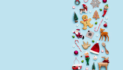 Wall Mural - collection of christmas objects