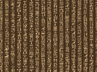 Aufkleber - Egypt hieroglyphs, seamless pattern for your design