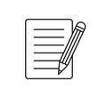 © Maksim - Pencil with paper icon, Contract vector icon, Document with pencil pictogram icon.