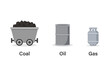 Coal oil gas icon set. Clipart image isolated on white background.