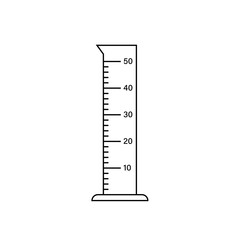 Wall Mural - empty graduated cylynder line icon. clipart image isolated on white background.