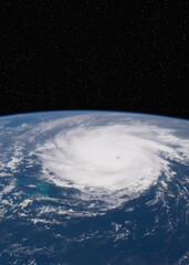Wall Mural - hurricane jose from the international space station (iss). elements of this image supplied by nasa.