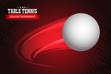 ping pong or table tennis tournament. poster or banner vector template design eps10.