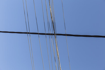 Poster - wires from a light pole