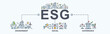 ESG banner web icon for business and organization, Environment, Social, Governance, corporate sustainability performance for investment screening.