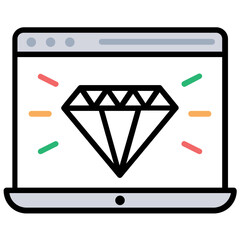 
A flat icon creative design of clean code concept
