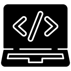 
A html source code on laptop screen presenting web development concept 

