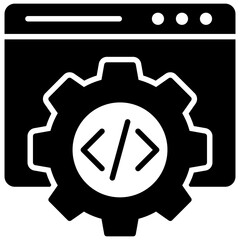 
A html source code on laptop screen presenting web development concept 

