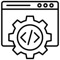 Wall Mural - a screen with cogwheels, website optimization