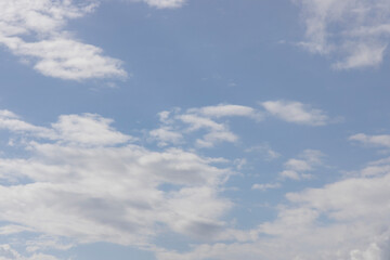 beautiful fluffy clouds and sky background