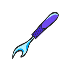 Wall Mural - Seam ripper icon in color drawing. Sewing tailor dressmaker fashion