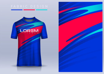 Fabric textile for Sport t-shirt ,Soccer jersey mockup for football club. uniform front and back view.