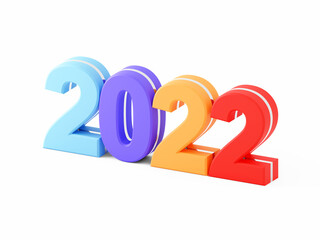 Wall Mural - 2022 new year colorful calendar background