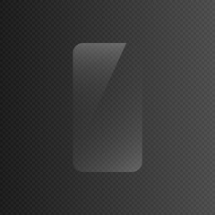 vector glass. png. phone glass, protective glass, film. transparency, shine. glass surface. vector i