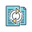 Color illustration icon for replace