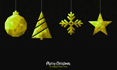 Wall Mural - christmas and new years red background with christmas tree