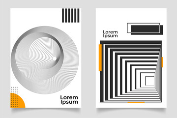Wall Mural - Set of abstract creative minimalist art composition