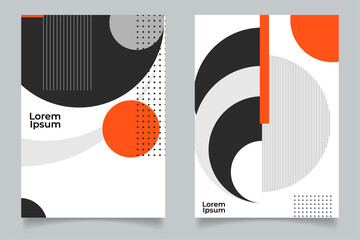 Wall Mural - Set of abstract creative minimalist art composition