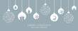 © krissikunterbunt - merry christmas card with hanging ball decoration vector illustration EPS10