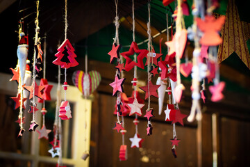 Wall Mural - Christmas decorations on the traditional Christmas market in Europe