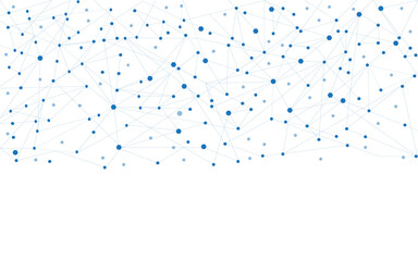 Wall Mural - network abstract connection isolated on white background. network technology background with dots an