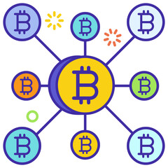 Canvas Print - Bitcoin Network