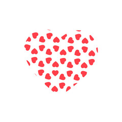 Wall Mural - flat heart icon vector illustration on white background.