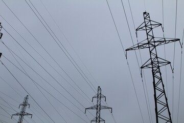 high-voltage power transmission line