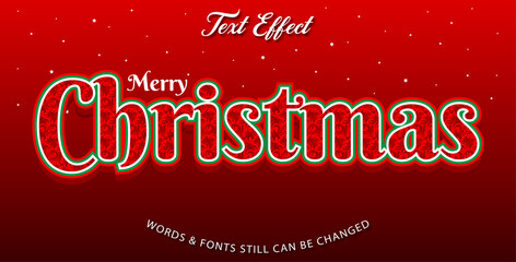 Canvas Print - merry christmas editable font effect