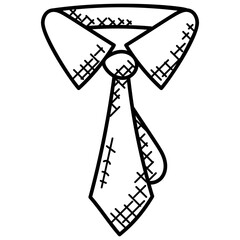 Poster - 
Cloth accessory, necktie doodle design icon
