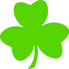 Green Shamrock Leaf Icon Illustration