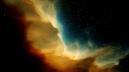 Wall Mural - red-violet nebula in outer space, horsehead nebula, unusual colorful nebula in a distant galaxy, red