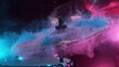 © Jag_cz - Freeze motion of coloured powder explosion on drum cymbal