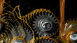 Tooth gear wheel with oil splashes