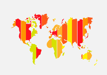 Poster - World map. Creative vector illustration. Light background. Business concept