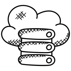 Sticker - 
Cloud computing network sharing icon
