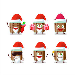 Canvas Print - Santa Claus emoticons with chocolate baby milk bottle cartoon character