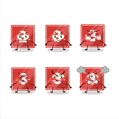 Sticker - Toys block three cartoon character with various angry expressions