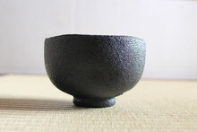 Black Pottery Japanese Tea Ceremony Cup