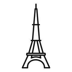 Wall Mural - French eiffel tower icon. Outline french eiffel tower vector icon for web design isolated on white background