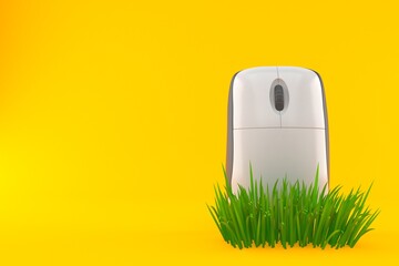 Canvas Print - Computer mouse on grass