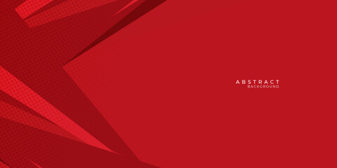 abstract red presentation background with geometric shapes design with line and halftone