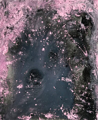 Wall Mural - Abstract acrylic multi color painting on canvas frames, blurred focus for texture background