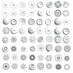 Wall Mural - halftone dots in circle form. round logo . vector dotted frame . design element