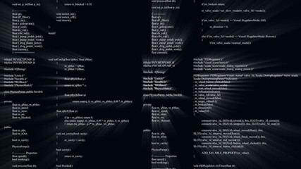 the program code moves up in the computer monitor