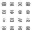 Group of people line icons set, outline vector symbol collection, linear style pictogram pack. Signs, logo illustration. Set includes icons as business people crowd, teamwork group together, employee